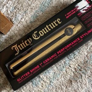 Juicy couture gold glitter  1” hair straightener